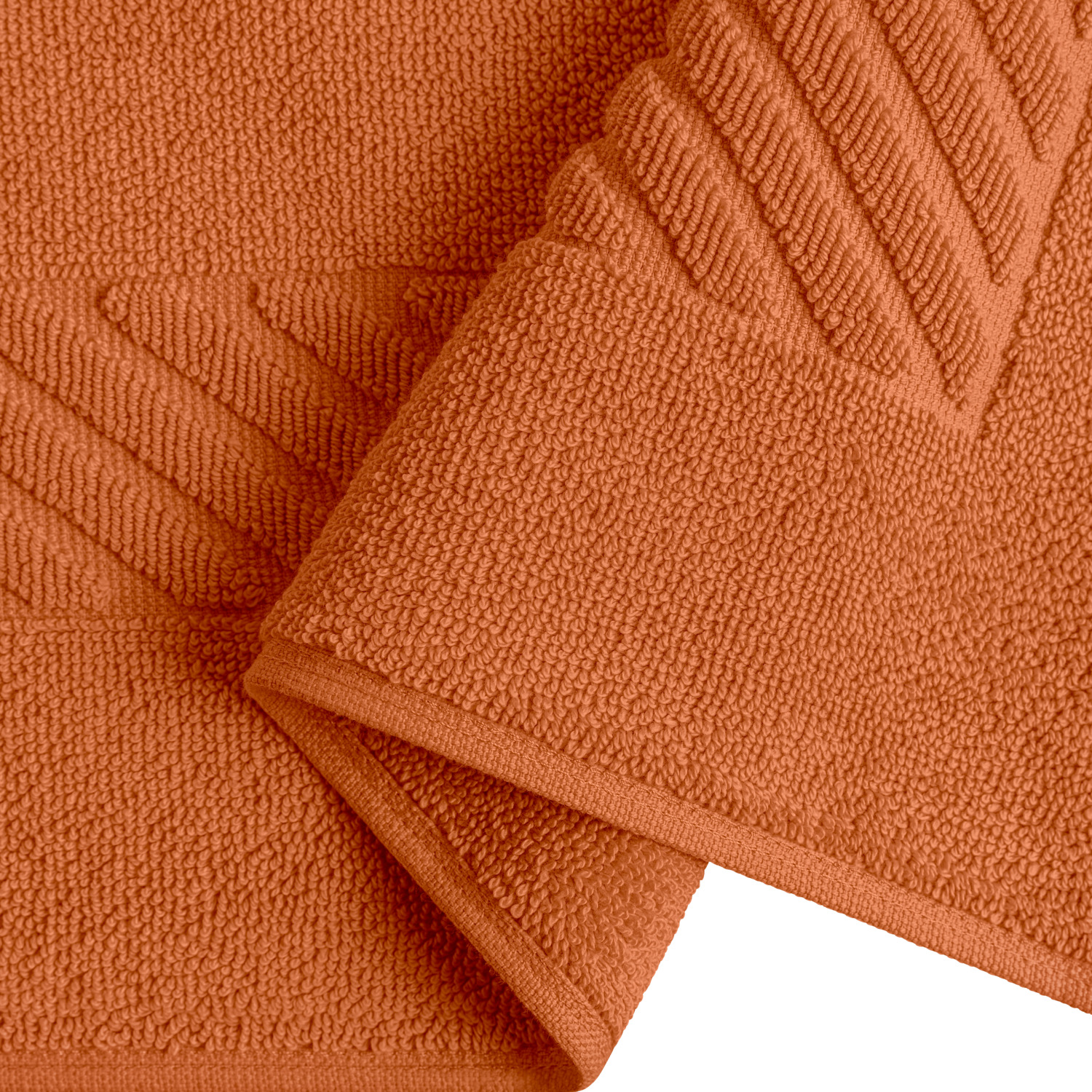 Covor baie LUSINI Solutions GmbH Valencia Uni, 100% bumbac Walk Terry, 50x90 cm, Culoare ruginie, Absorbant si Durabil, OEKO-TEX Standard 100