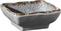 LUSINI Portage Melamine Square Small Bowl, Set of 12, High Impact and Break Resistant, Dishwasher Safe, Stackable, 65ml, 3cm Height, Grey