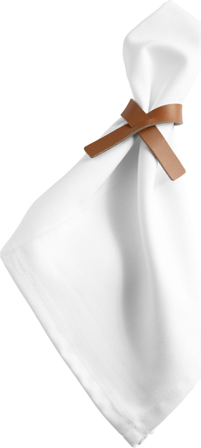 LUSINI Solutions GmbH Palermo Textile Napkins, 100% Cotton Full-Twist Damask, 50x50 cm, White, OEKO-TEX Standard 100, Set of 6
