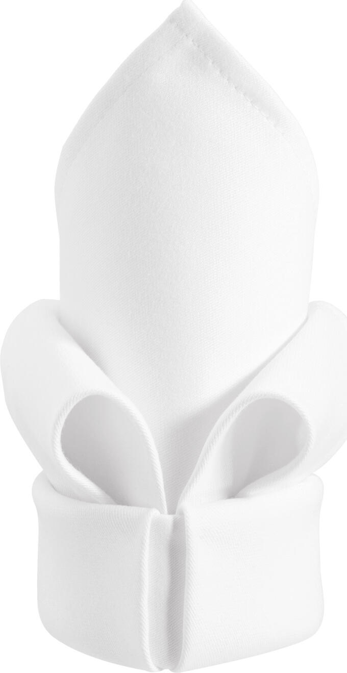LUSINI Solutions GmbH Palermo Textile Napkins, 100% Cotton Full-Twist Damask, 50x50 cm, White, OEKO-TEX Standard 100, Set of 6