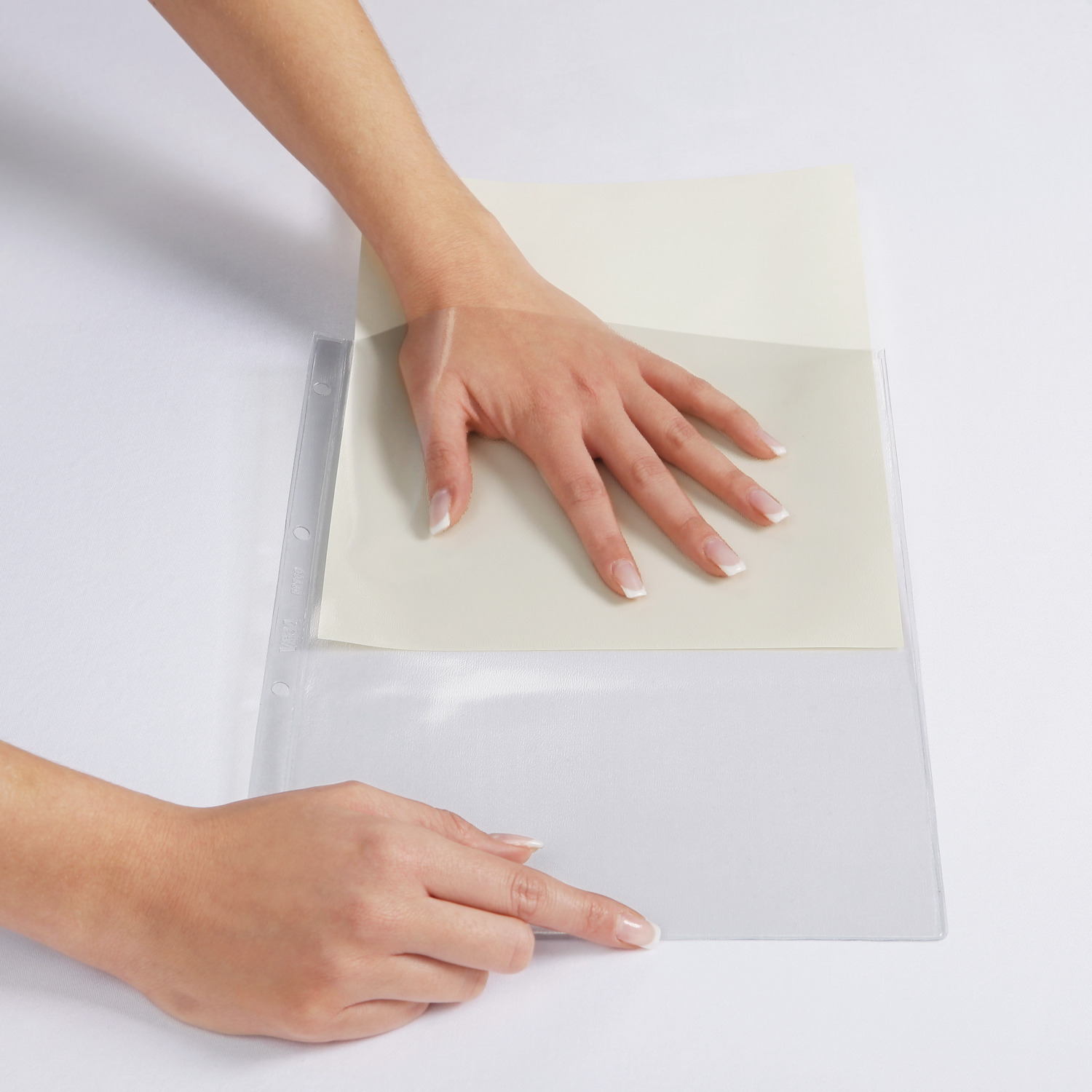 Pulsiva Nissa Transparent PVC Menu Sleeves, DIN A4, 200 my Thickness, 4 Holes for Book Screws, Top Opening, Set of 10 Pieces