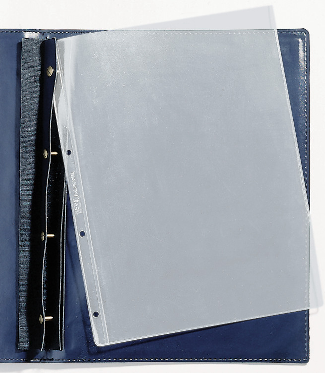 Pulsiva Nissa Transparent PVC Menu Sleeves, DIN A4, 200 my Thickness, 4 Holes for Book Screws, Top Opening, Set of 10 Pieces
