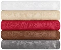 Fața de masă pătrată PULSIVA Marmor, 80x80 cm, 100% Poliester, Model Marmură cu Luciu de Mătase, Burgundy, OEKO-TEX Standard 100, Durabilă și Rezistentă