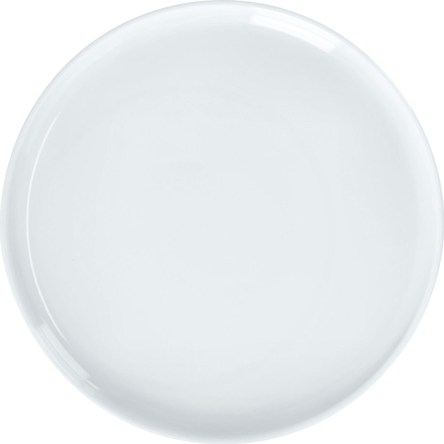 VEGA Alegria Flat Plates, White Porcelain, Round Rimless Design, 20 cm Diameter, Dishwasher and Microwave Safe, Set of 6
