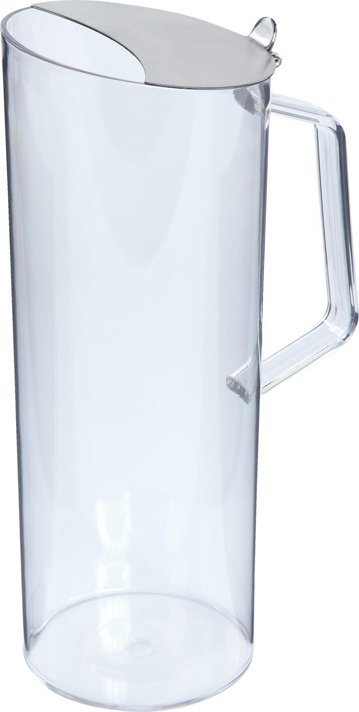 Dispenser Cereale APS Antimo, 1500ml Corp Transparent din SAN cu Capac Balansat din Otel Inoxid 18/10, 10x28 cm, pentru Buffet de Mic Dejun