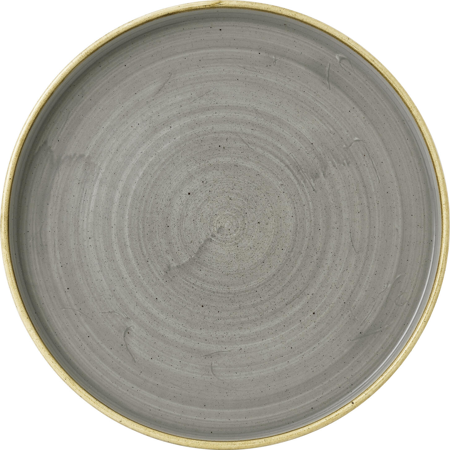 Set de 6 farfurii rotunde cu bord Churchill Stonecast Peppercorn, 26cm Porțelan Gastronomie Profesională, Gri SPGSWP261