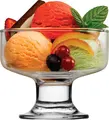 Set de 6 pahare pentru inghesata Pasabahce Iceville, 265 ml, sticla transparenta cu perete gros, calitate superioara