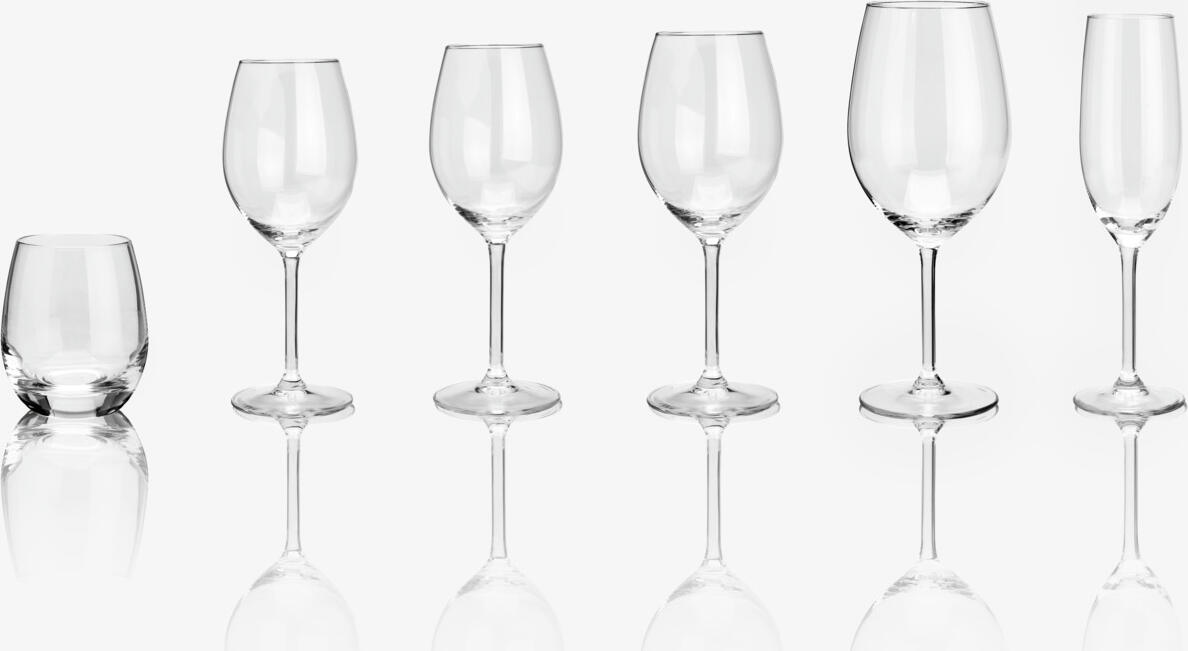 Set de 6 piese Pahare de apa Vega Impulse, 330 ml Sticla Transparenta Robusta, Pahare Universale Profesionale rezistente la masina de spalat vase