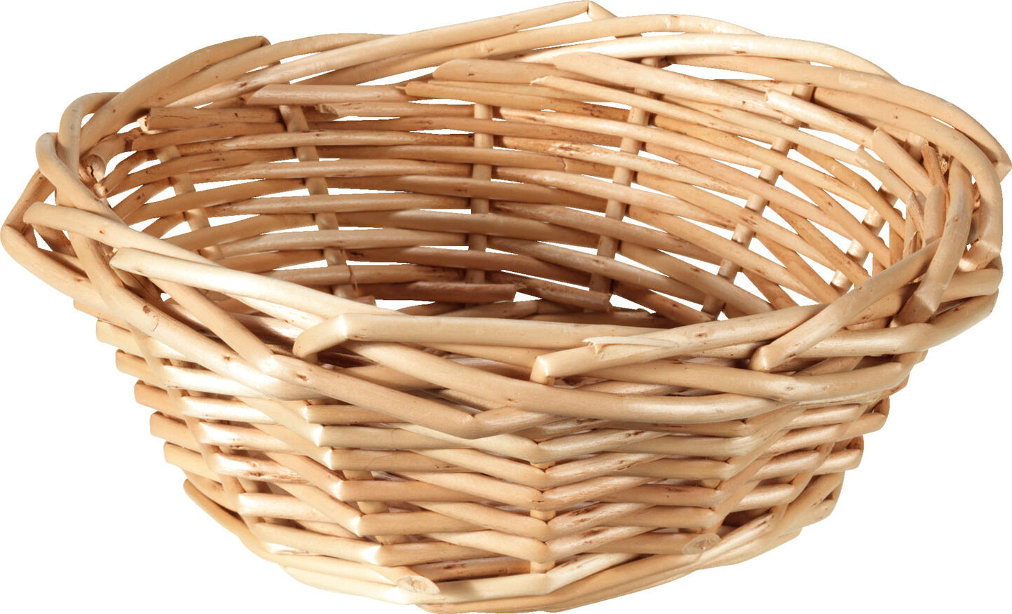 PULSIVA Tenore Table Basket, Natural Wicker Woven Willow, 16 x 16 x 6 cm, Stackable Design by LUSINI Germany