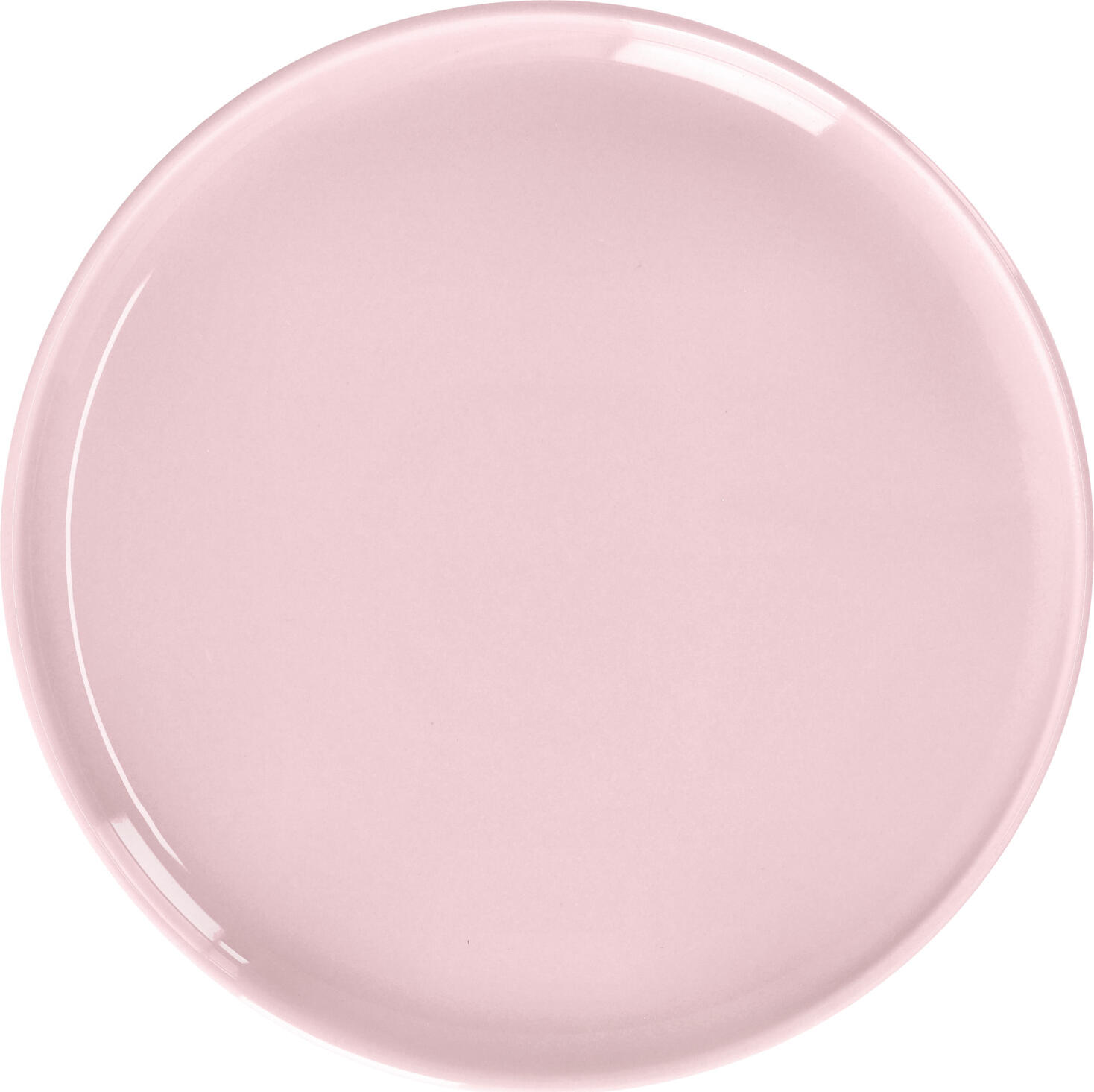 VEGA Alegria Flat Plates, Set of 6, Rose Porcelain, 20 cm Diameter, Modern Rimless Design, Dishwasher and Microwave Safe