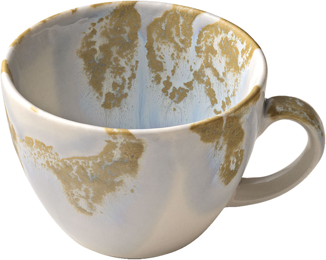 HEART&SOUL BHS tabletop AG Cup with handle Perfect Match Breeze Obertasse Perfect Match Breeze Cup with handle Perfect Match Breeze; 210 ml, 9x7 cm (ØxH); golden/light-blue/white; round; 6 piece / pack Obertasse Perfect Match Breeze; 210 ml, 9x7 cm (ØxH); gold/hellblau/weiß; rund; 6 Stück / Pack This series is made of high-quality porcelain and impresses with its modern yet timeless look. The light green color gives your table a fresh and appealing look. Another highlight is its dishwasher-safe feature, which saves you the hassle of washing up by hand. You can easily clean the bowls in the dishwasher. Diese Serie wird aus hochwertigem Porzellan hergestellt und überzeugen mit ihrer modernen und dennoch zeitlosen Optik. Die hellgrüne Farbe verleiht Ihrem Tisch einen frischen und ansprechenden Look. Ein weiteres Highlight ist ihre spülmaschinengeeignete Eigenschaft, die Ihnen das lästige Abwaschen von Hand erspart. Sie können die Schalen ganz bequem in der Spülmaschine reinigen.