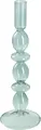 Vega Antal Taper Candle Holder, Lacquered Glass, Dark-green, 9x26.5 cm