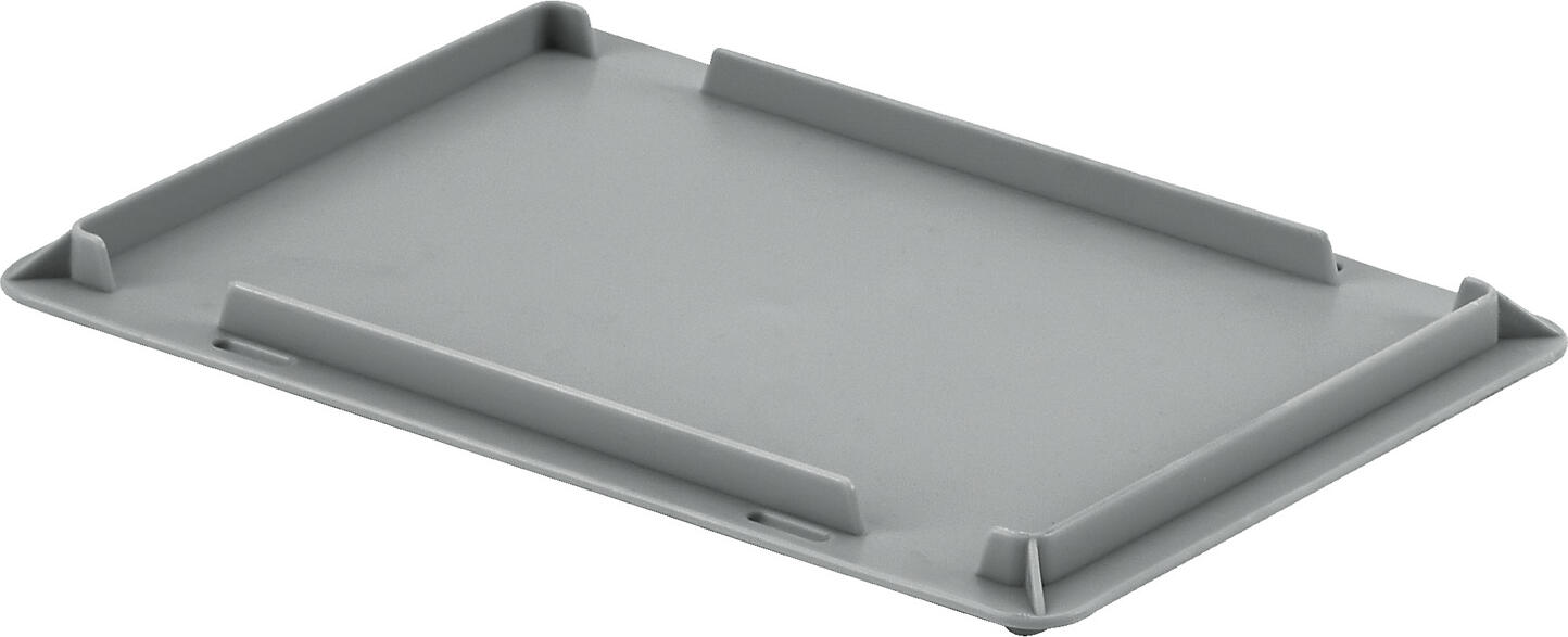 Ringoplast Support Lid UDA300-02S for Universal Stacking Containers, Hardened Polyethylene, Food-Safe, Grey, 30x20x2.6 cm, Made in Germany