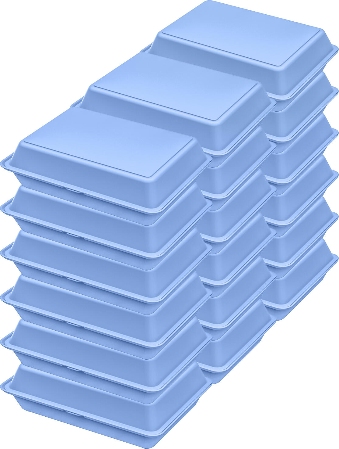 elasto Kintoki Reusable Food Storage Container Set of 18, 1400ml Blue Polypropylene BPA-Free Microwaveable and Dishwasher Safe Menu Box