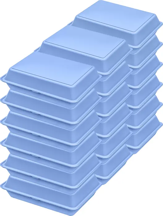 elasto Kintoki Reusable Food Storage Container Set of 18, 1400ml Blue Polypropylene BPA-Free Microwaveable and Dishwasher Safe Menu Box
