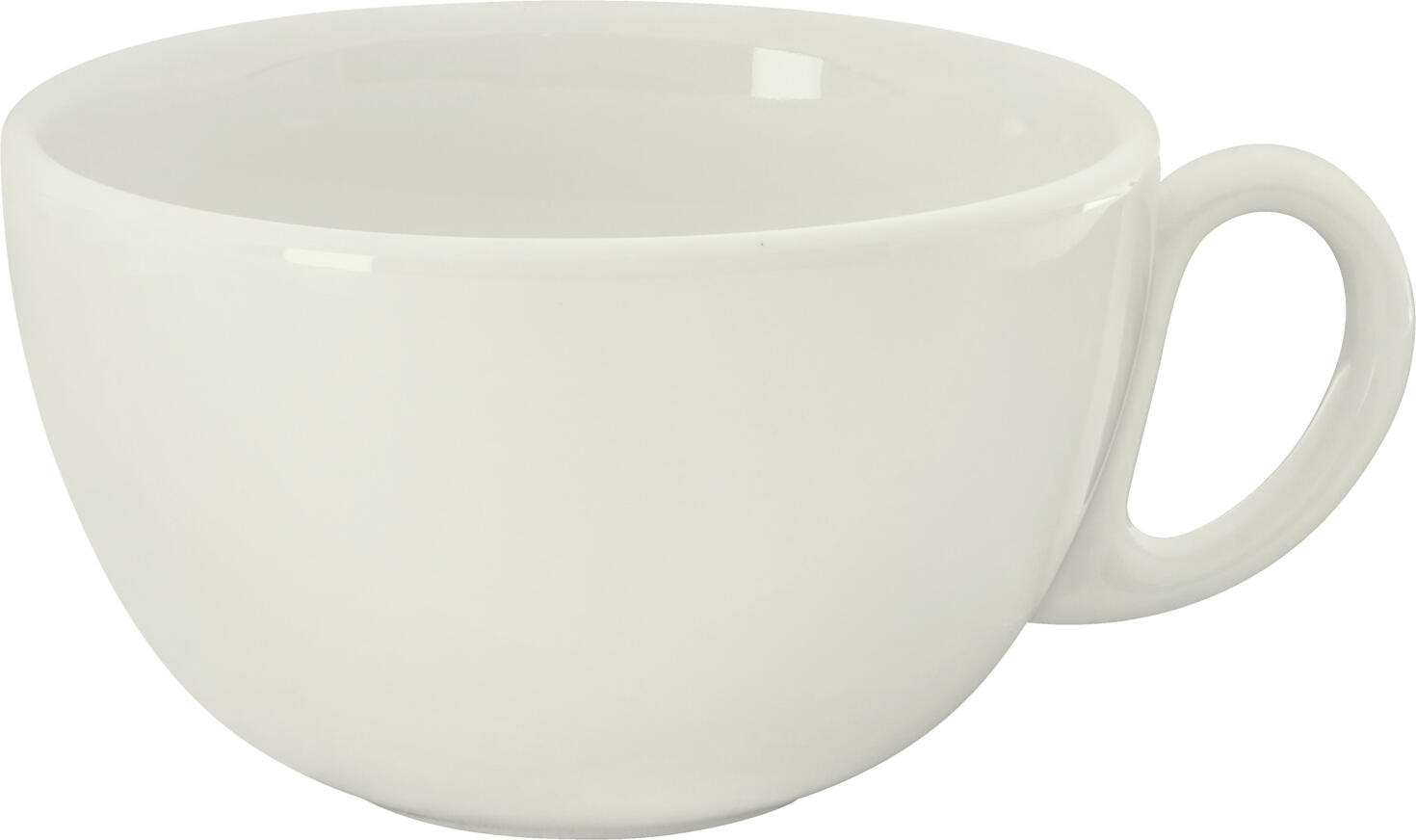 Set de 6 cești pentru cafea cu lapte VEGA Opus, 370 ml, Porțelan Coastelefildeu, Rezistente la Zgârieturi și Tăieturi, Compatibile cu Mașina de Spălat Vase și Cuptorul cu Microunde, Catering Profesional