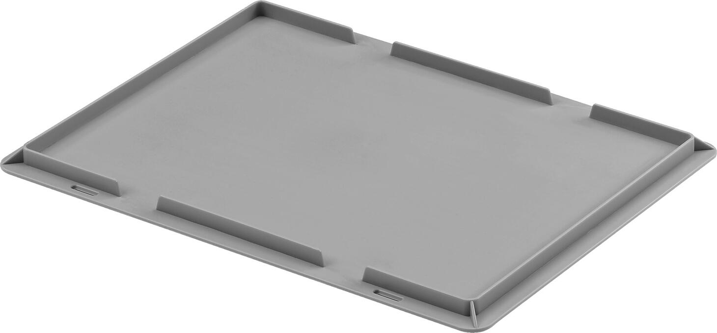 Ringoplast Support Lid UDA400-02S for Universal Stacking Containers, Hardened Polyethylene, Grey, 40 x 30 x 2.6 cm, Food-Safe, Made in Germany