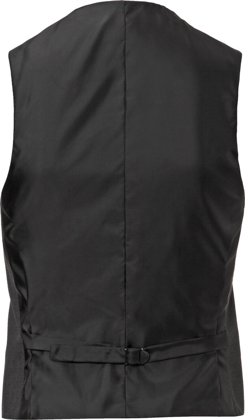 Jobeline Limerick Men's Waistcoat Vest, Regular Fit, Size 44, 55% Polyester 45% Wool, 6-Button Placket, 3 Piped Pockets, Adjustable Back, Anthracite