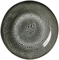 Set de 6 farfurii plate VEGA Nano, 27 cm Rotunde din Steingut, Glazură Reactivă Neagră cu Margini Neregulate, Compatibile cu Mașina de Spălat Vase și Cuptorul cu Microunde