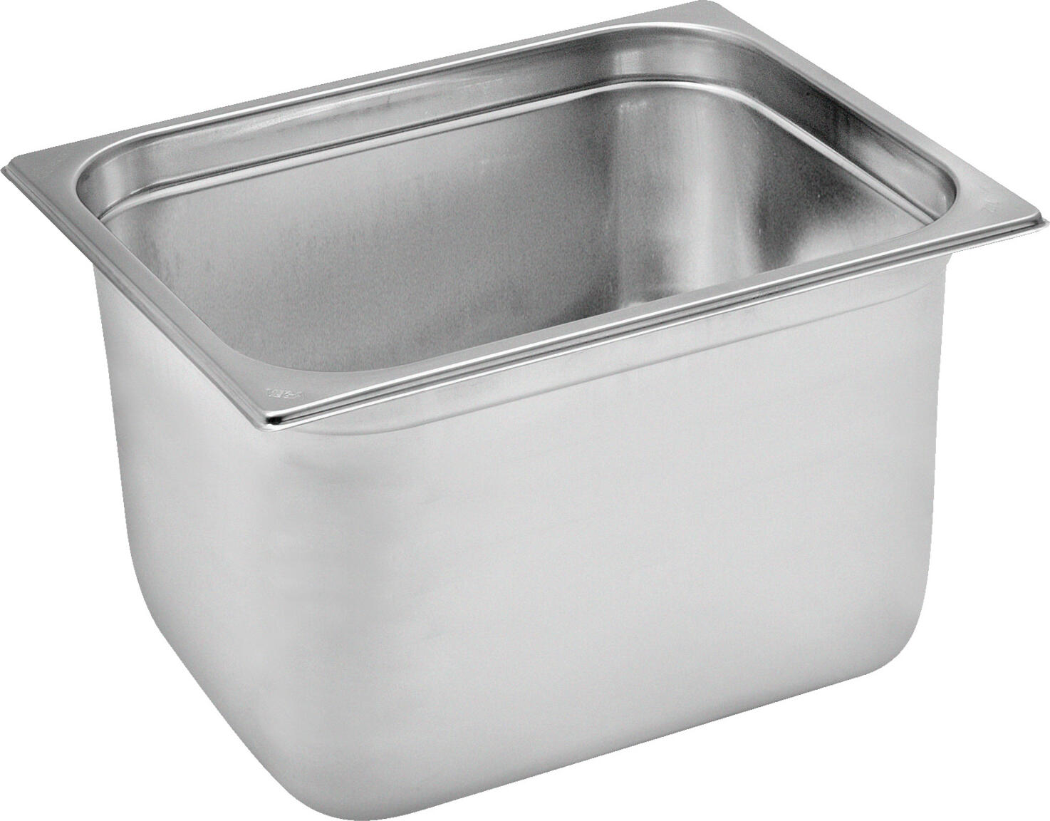 VEGA LUSINI Solutions GmbH GN container 1/2 Premium GN-Behälter 1/2 Premium GN container 1/2 Premium; GN 1/2, 11.9 l, 32.5x26.5x20 cm (LxWxD); silver GN-Behälter 1/2 Premium; GN 1/2, 11.9 l, 32.5x26.5x20 cm (LxBxT); silber GN container 1/2 made of chrome-nickel stainless steel 18/10, without drop handles. Material thickness: 0.8 mm. With stacking cams: easy disassembly of stacked GN containers. Reinforced corners and edges. Robust and easy to clean. Dishwasher safe. Stackable. Available in different sizes. From time to time it is recommended to clean with vinegar or lemon cleaner to keep the shine of the containers. GN-Behälter 1/2 aus Chrom-Nickel-Edelstahl 18/10, rostfrei, ohne Fallgriff. Materialstärke: 0,8 mm. Mit Stapelnocken: einfaches Auseinandernehmen gestapelter Gastronorm-Behälter. Spülmaschinengeeignet. Von Zeit zu Zeit empfiehlt sich die Reinigung mit Essig- oder Zitronenreiniger um den Glanz der Behälter zu erhalten.
