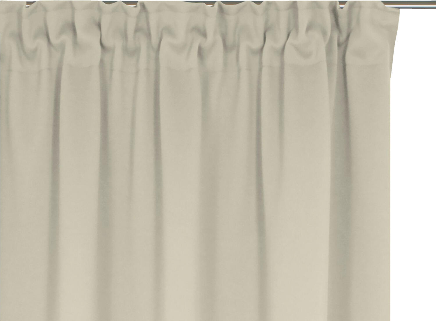 LUSINI Solutions GmbH Opal Blackout Curtain, 132x175 cm, Beige, 100% Polyester, Flame Retardant DIN 4102 B1, OEKO-TEX Standard 100, Screen Weave