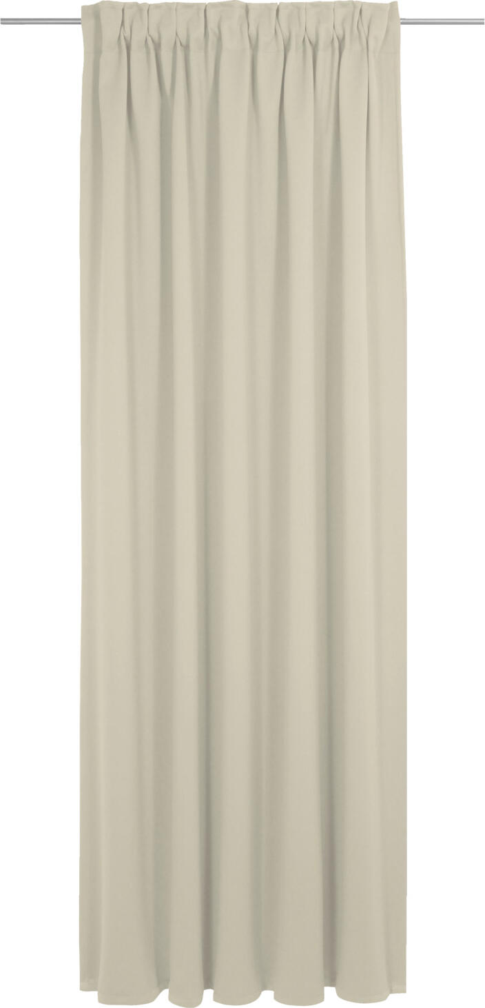 LUSINI Solutions GmbH Opal Blackout Curtain, 132x225 cm, Beige, 100% Polyester, Flame Retardant DIN 4102 B1, OEKO-TEX Standard 100