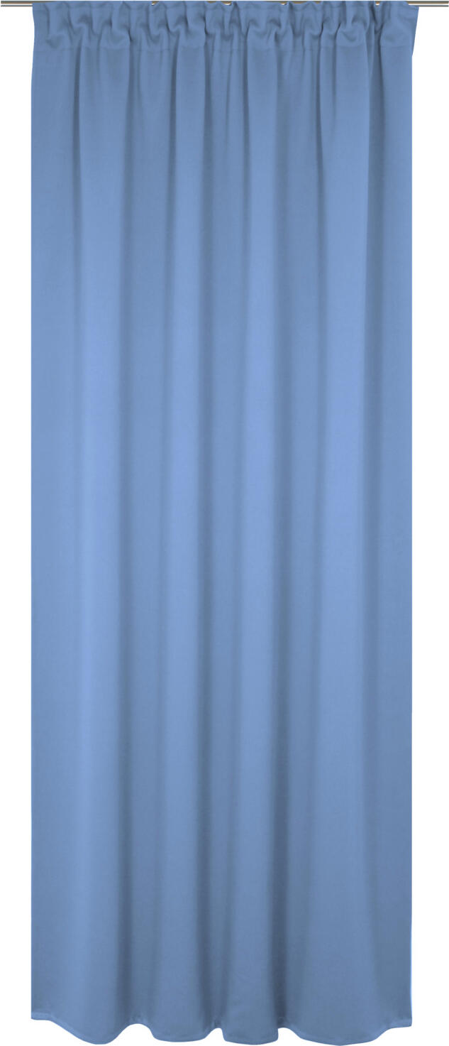 LUSINI Solutions GmbH Blackout Curtain Opal, 100% Polyester, 132x245 cm, Blue, Flame Retardant DIN 4102 B1, OEKO-TEX Standard 100, Screen Weave