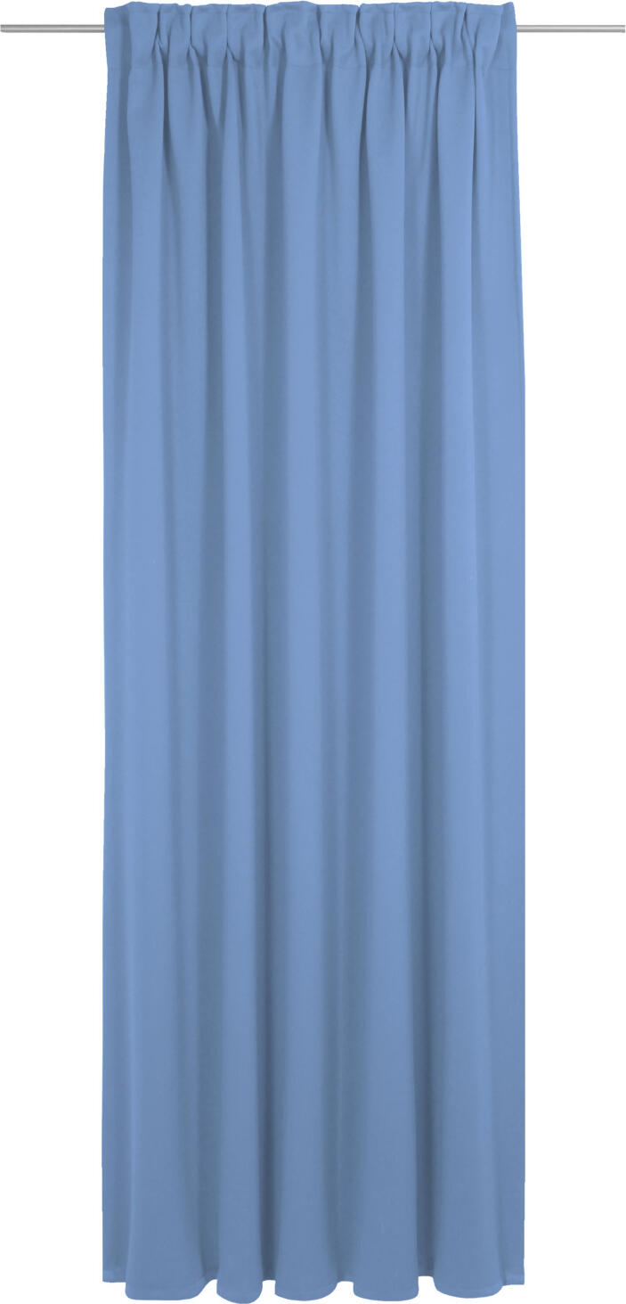 LUSINI Solutions GmbH Blackout Curtain Opal, 100% Polyester, 132x245 cm, Blue, Flame Retardant DIN 4102 B1, OEKO-TEX Standard 100, Screen Weave