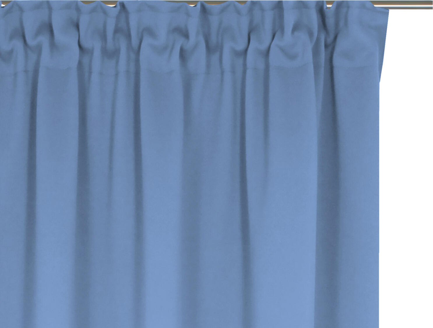 LUSINI Solutions GmbH Blackout Curtain Opal, 100% Polyester, 132x245 cm, Blue, Flame Retardant DIN 4102 B1, OEKO-TEX Standard 100, Screen Weave