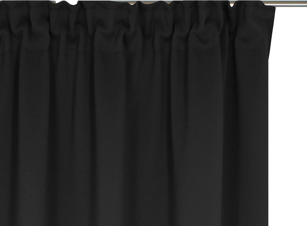 LUSINI Opal Blackout Curtain, 132x145 cm, Anthracite, 100% Polyester, Flame-Retardant DIN 4102 B1, OEKO-TEX Standard 100, Rail and Rod Compatible