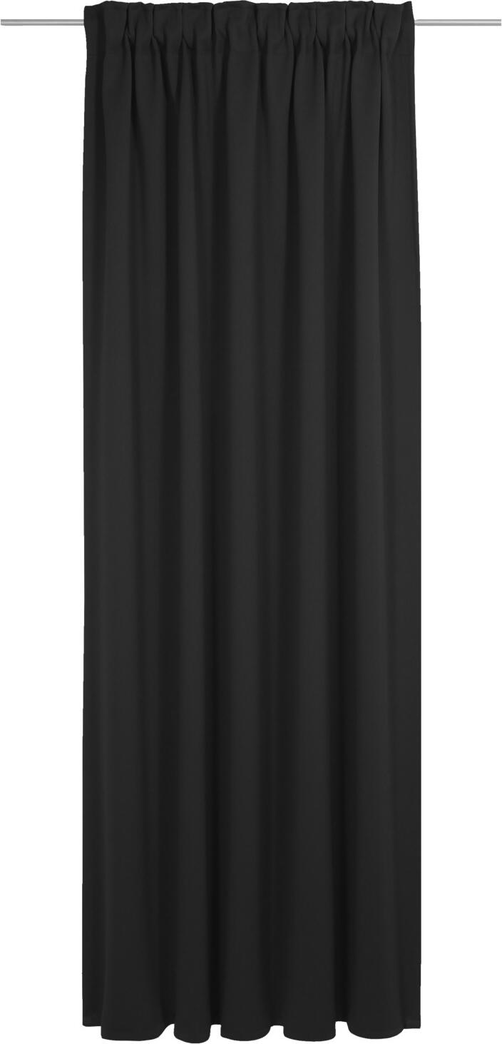 LUSINI Opal Blackout Curtain, 132x145 cm, Anthracite, 100% Polyester, Flame-Retardant DIN 4102 B1, OEKO-TEX Standard 100, Rail and Rod Compatible