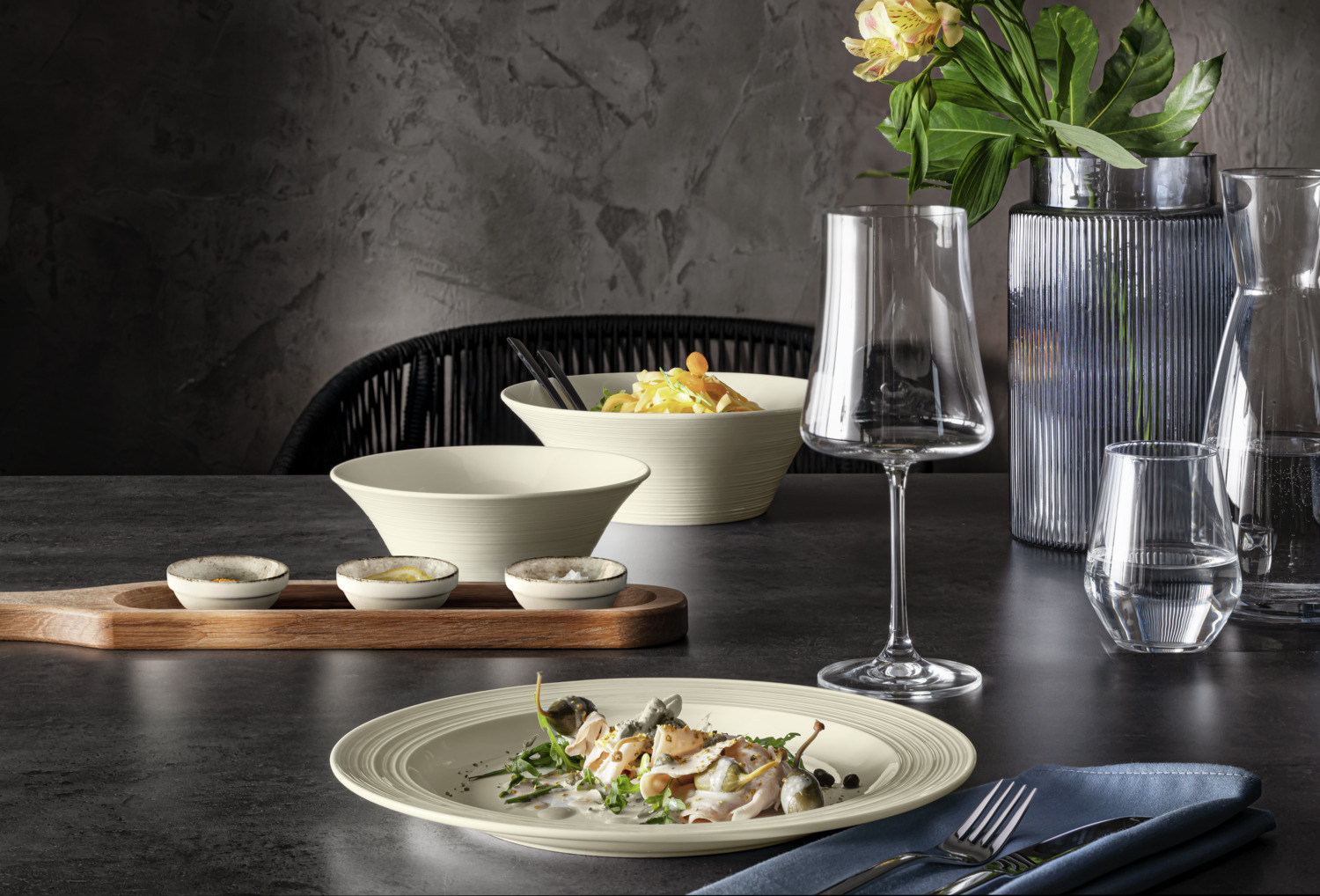 Set de 6 pahare Arcoroc Vina Juliette, 400ml din sticla cristal, Tehnologie Sheer Rim, transparente