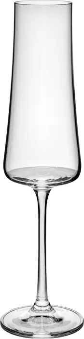 Vega Victoria Champagne Glasses, High Quality Crystal Sparkling Wine Glass, 210ml, 26.5cm Height, Transparent, Dishwasher Safe, Set of 6