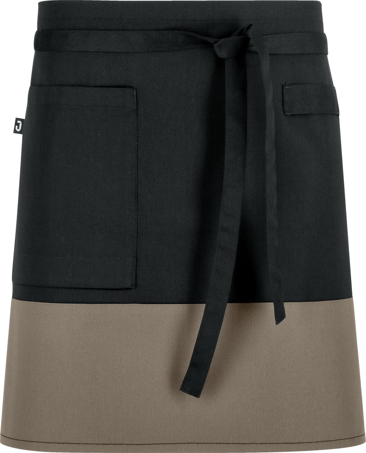 Фартук Jobeline Bicolor, 45x80 см, смесовая ткань 65% полиэстер 35% хлопок, 200 г/м², с большим накладным карманом и петлей для полотенца, OEKO-TEX