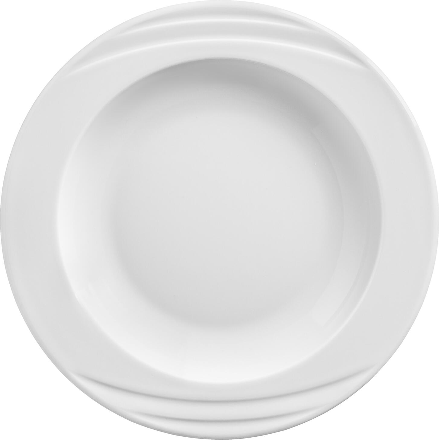 PULSIVA LUSINI Solutions GmbH Plate Melody deep Teller Melody tief Plate Melody deep; 290 ml, 23x3.1 cm (ØxH); white; round; 6 piece / pack Teller Melody tief; 290 ml, 23x3.1 cm (ØxH); weiß; rund; 6 Stück / Pack White plate made of porcelain. With elegant relief. Extremely robust. Dishwasher safe and microwaveable. Weißer Teller aus Porzellan. Mit elegantem Relief. Äußerst robust. Spülmaschinenfest und mikrowellengeeignet.