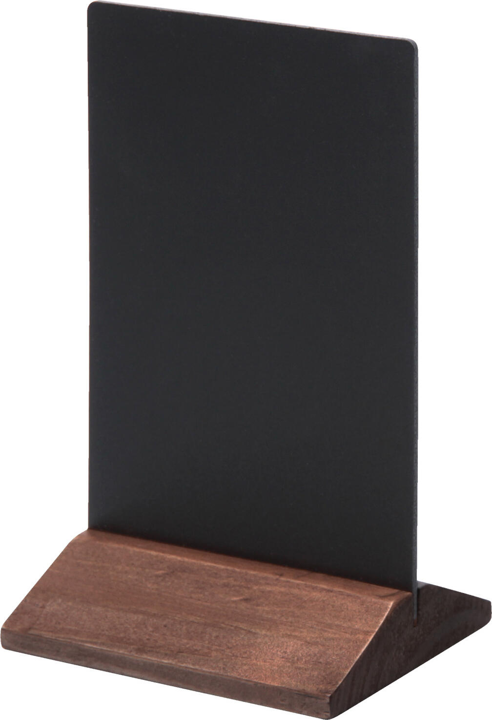 VEGA Piccolo Double-Sided Chalkboard Table Display, Plastic Board with Solid Beech Wood Stand, Dark-Brown, 8 x 10 x 16 cm, Set of 2