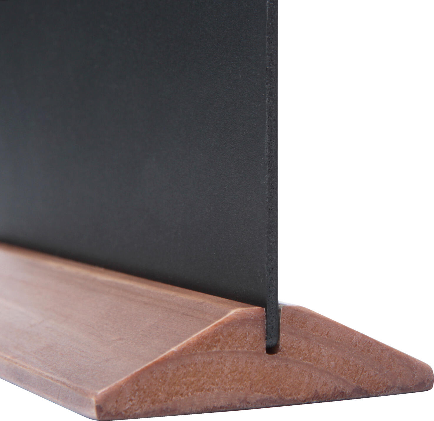 VEGA Piccolo Double-Sided Chalkboard Table Display, Plastic Board with Solid Beech Wood Stand, Dark-Brown, 8 x 10 x 16 cm, Set of 2