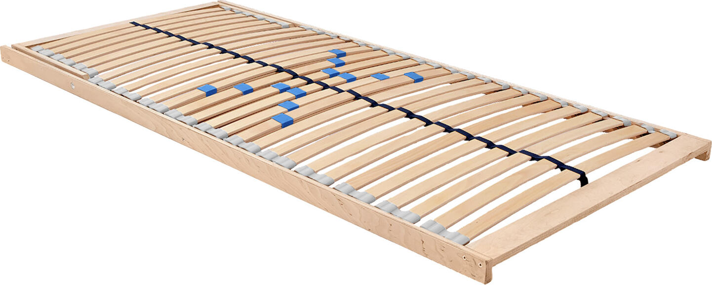 Somier Reglabil VEGA, 80 x 200 cm, 28 Lame Elastice din Lemn de Mesteacan, Tabor Reglabil Manual, Suport Multi-Zonal, Maro
