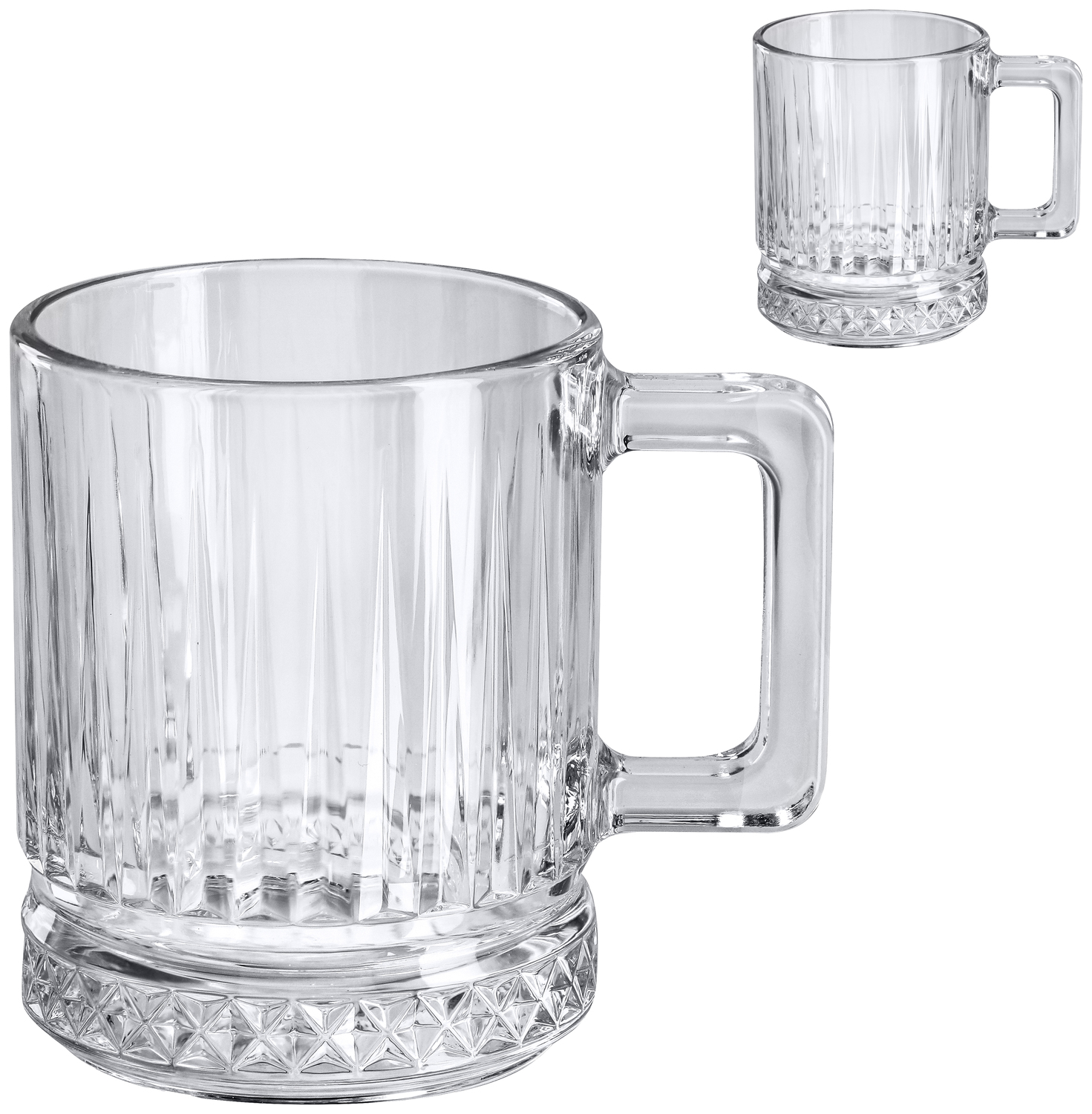 Pasabahçe Pasabahce Cam Sanayii ve Tic. A.S. Sisecam Genel Merkezio Coffee/mulled wine glass Elysia Kaffee-/Glühweinglas Elysia Coffee/mulled wine glass Elysia; 250 ml, 8x9.4 cm (ØxH); transparent; 2 piece / pack Kaffee-/Glühweinglas Elysia; 250 ml, 8x9.4 cm (ØxH); transparent; 2 Stück / Pack Tumbler with relief on the outside. With freezable base. Dishwasher safe. Becher mit Relief an der Außenseite. Mit Eisboden. Für Heißgetränke geeignet. Spülmaschinenfest.