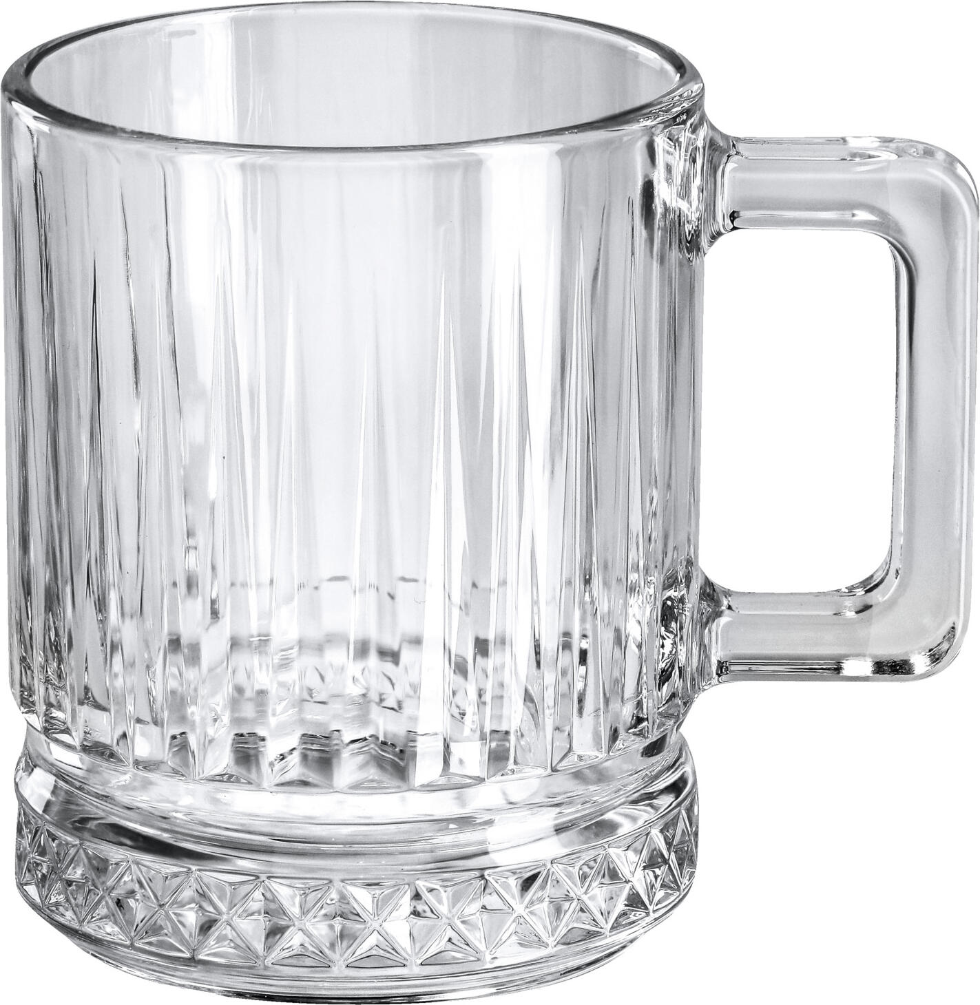 Pasabahçe Pasabahce Cam Sanayii ve Tic. A.S. Sisecam Genel Merkezio Coffee/mulled wine glass Elysia Kaffee-/Glühweinglas Elysia Coffee/mulled wine glass Elysia; 250 ml, 8x9.4 cm (ØxH); transparent; 2 piece / pack Kaffee-/Glühweinglas Elysia; 250 ml, 8x9.4 cm (ØxH); transparent; 2 Stück / Pack Tumbler with relief on the outside. With freezable base. Dishwasher safe. Becher mit Relief an der Außenseite. Mit Eisboden. Für Heißgetränke geeignet. Spülmaschinenfest.