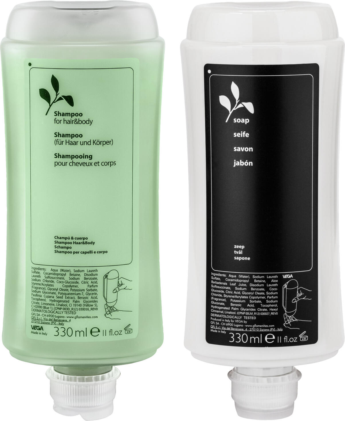 V-Touch LUSINI Solutions GmbH Sample set hotel cosmetics dispenser Green Tea Mustergarnitur Hotelkosmetik Spender Green Tea Sample set hotel cosmetics dispenser Green Tea; multicolored Mustergarnitur Hotelkosmetik Spender Green Tea; mehrfarbig Take advantage of our sample service and order the 2-piece sample set of dispenser bottles for the Green Tea care series. The soothing, calming effect of green tea has been known in Asian natural medicine for thousands of years and is becoming increasingly important in the spa and wellness sector. The extracts of green tea promise soothing relaxation for the body and calm and clarity for the mind. Dermatologically tested and pH-neutral. Possible order quantity 1x sample set of dispenser bottles of shampoo/shower gel and Green Tea liquid soap Sample articles are priced with a nominal fee, if you do not like them we will of course refund the nominal fee. Please contact our customer service for this purpose. Nutzen Sie unseren Musterservice und bestellen Sie die zweiteilige Mustergarnitur Spenderfalschen zur Pflege-Serie Green Tea. Die wohltuende, beruhigende Wirkung des grünen Tees ist in der asiatischen Naturmedizin seit Jahrtausenden bekannt und bekommt im Spa- und Wellness-Bereich eine immer größere Bedeutung. Die Extrakte des grünen Tees verheißen dem Körper wohltuende Entspannung und dem Geist Ruhe und Klarheit. Dermatologisch getestet und pH-neutral. Mögliche Bestellmenge 1x Mustergarnitur Spenderflaschen Shampoo/Duschgel sowie Flüssigseife Green Tea Musterartikel sind mit einer Schutzgebühr bepreist, bei Nicht-Gefallen erstatten wir Ihnen die Schutzgebühr natürlich zurück. Bitte nehmen Sie hierzu Kontakt zu unserem Kundenservice auf.