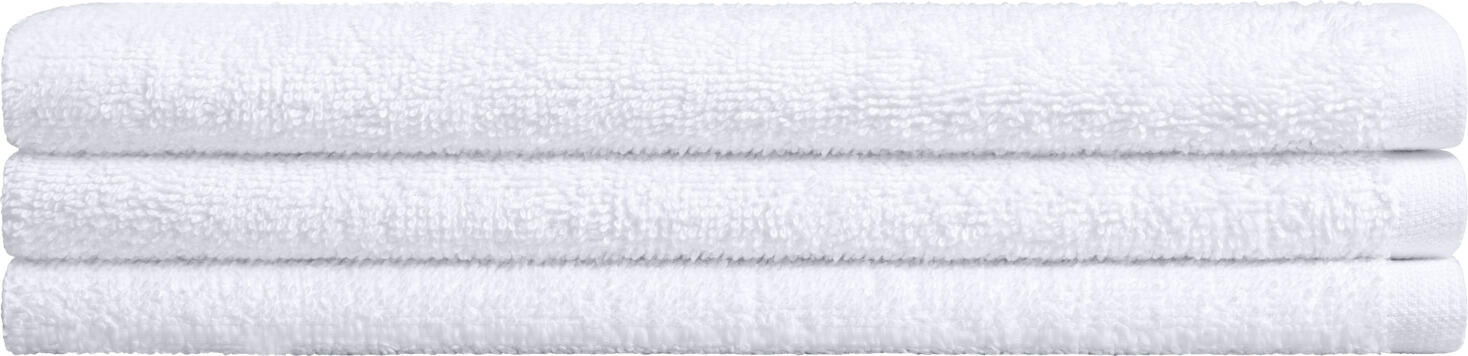 Prosoape pentru oaspeti LUSINI Solutions GmbH Classico, Set de 5 piese, 100% Bumbac, 30x50 cm, Alb, 450 g/m², Frotir simplu, OEKO-TEX Standard 100