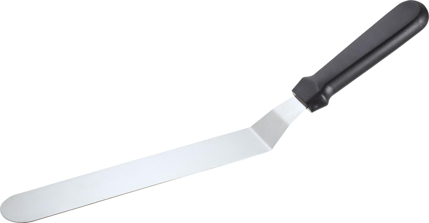 Pulsiva Angle Pallet L Offset Spatula, Stainless Steel Blade, Polypropylene Handle, 38 x 3 cm, Rustproof and Dishwasher-safe