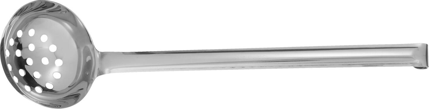 Polonic cu Gauri Pulsiva Slotted Spoon Short, Inox, Capacitate 0.08l, Lungime 35cm, Rezistent la Rugina, Compatibil cu Masina de Spalat Vase