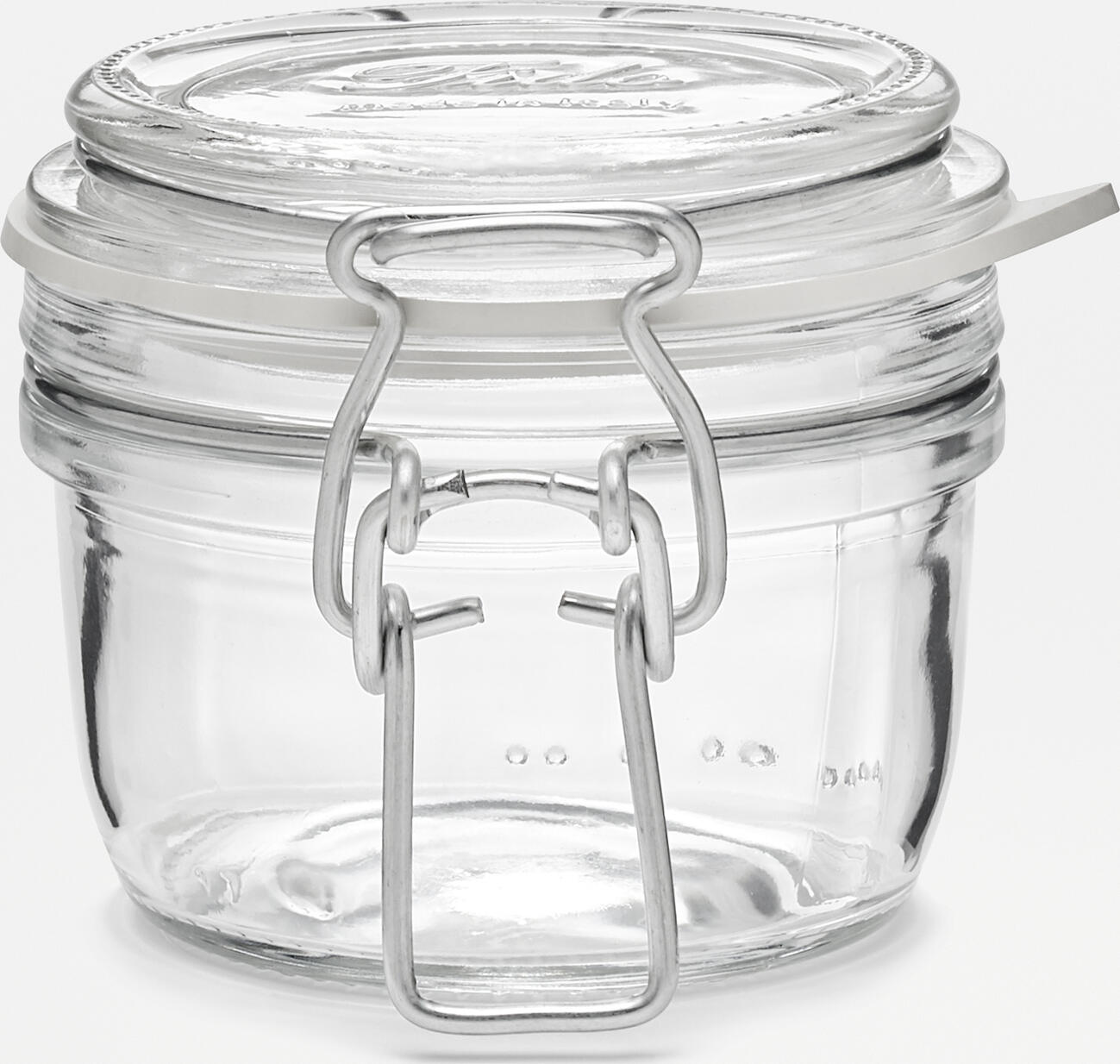 Bormioli Rocco Fido Herm Airtight Swing-Top Glass Jar, Round, 125 ml, Set of 12 pieces, 8.3 x 7.1 cm, Impact-Resistant Hermetic Food Preservation Container, BPA Free, Made in Italy