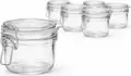Bormioli Rocco Fido Herm Airtight Swing-Top Glass Jar, Round, 125 ml, Set of 12 pieces, 8.3 x 7.1 cm, Impact-Resistant Hermetic Food Preservation Container, BPA Free, Made in Italy