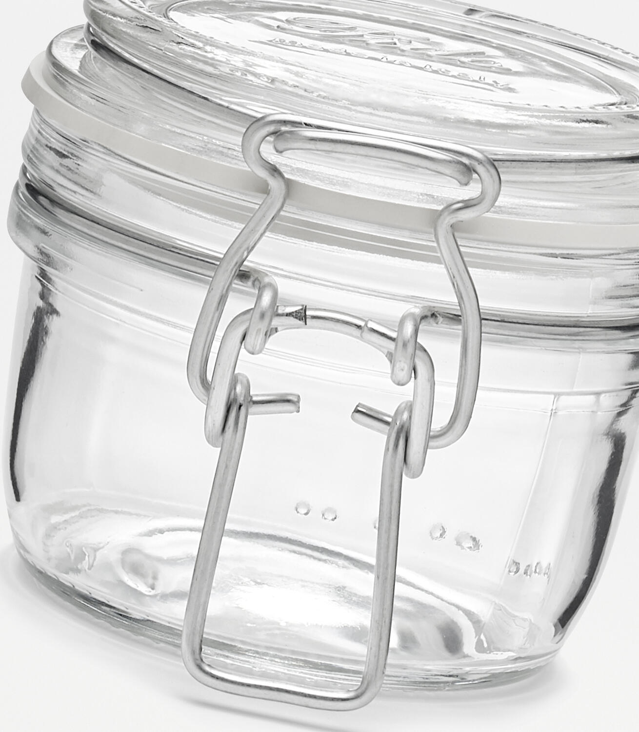 Bormioli Rocco Fido Herm Airtight Swing-Top Glass Jar, Round, 125 ml, Set of 12 pieces, 8.3 x 7.1 cm, Impact-Resistant Hermetic Food Preservation Container, BPA Free, Made in Italy
