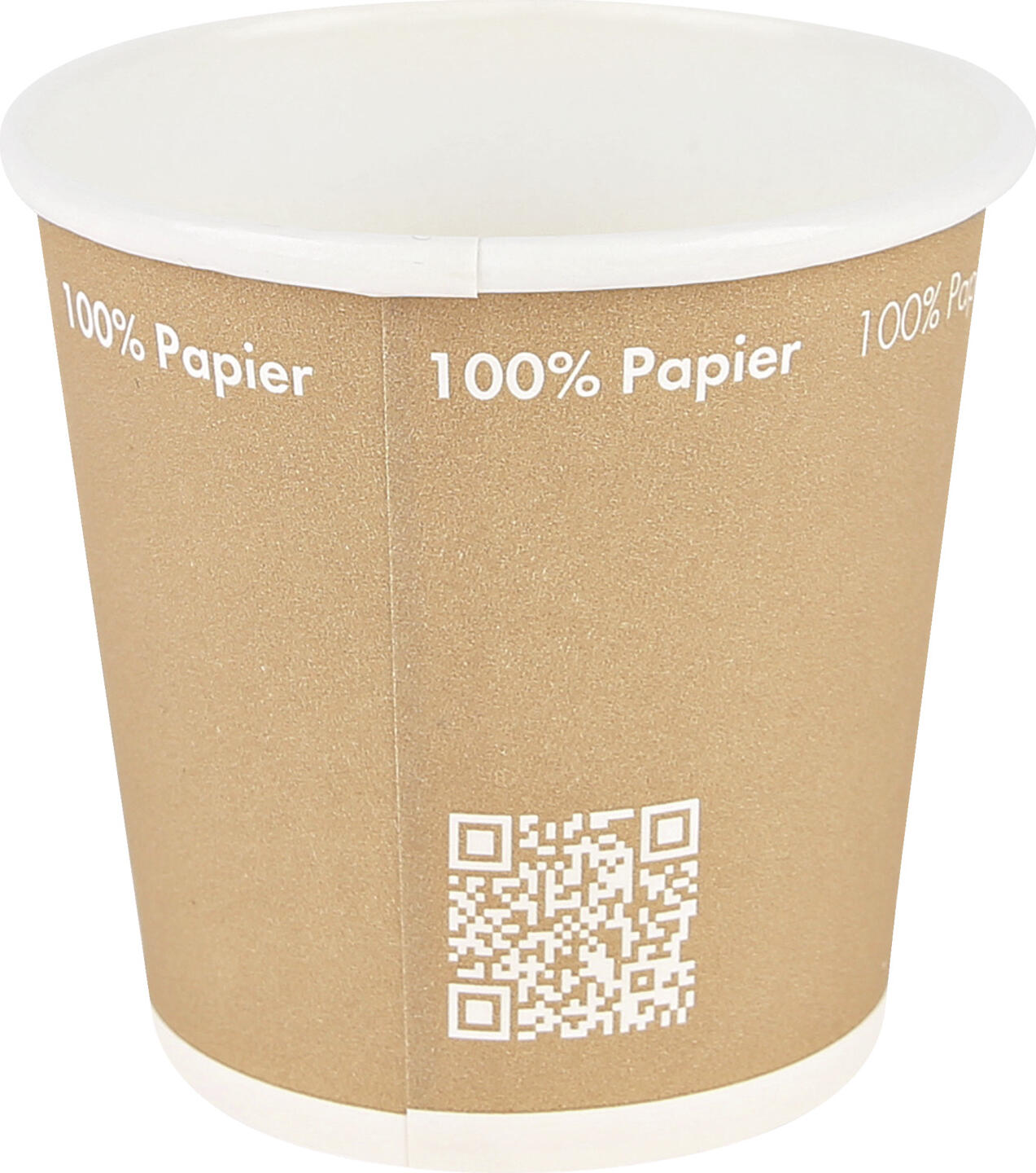 Бумажные стаканчики NATUREStar Only Paper, 100 мл, 100% без пластика, перерабатываемый плотный картон, коричневые, пищевые, набор из 50 штук