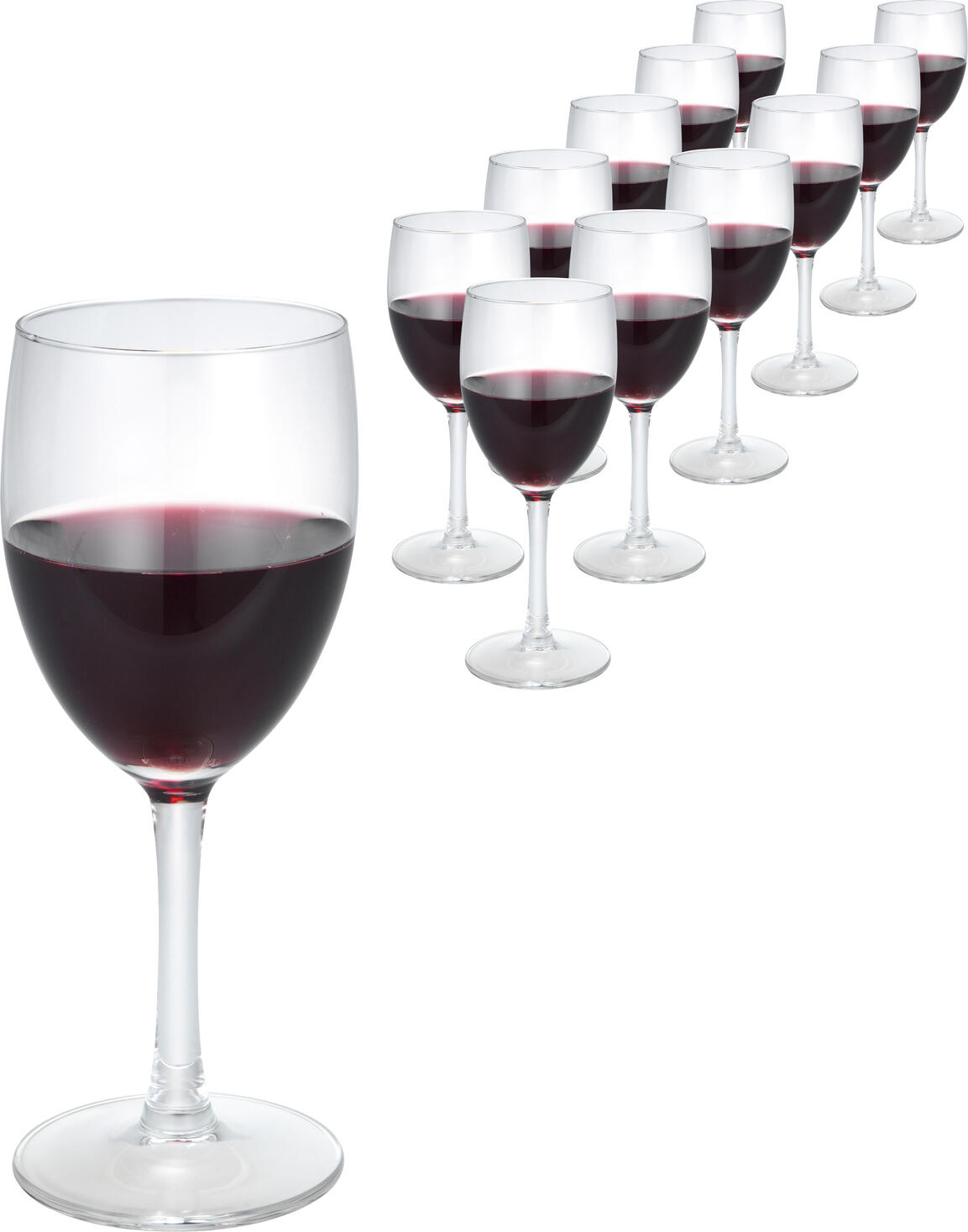 Royal Leerdam Claret White Wine Glass Set of 12, 240 ml Transparent Glass, Dishwasher Safe Heavy Quality