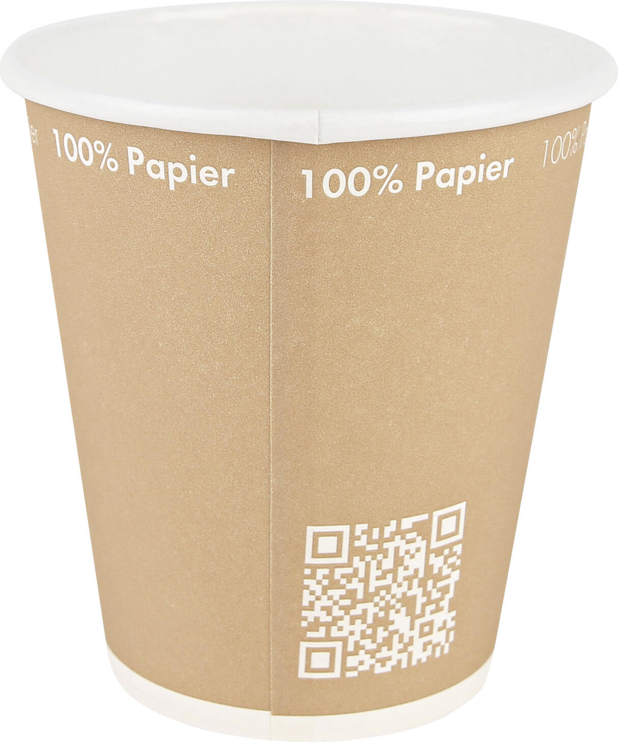 Одноразовые стаканы NATUREStar Only Paper, 250мл, коричневые, без пластика, из перерабатываемой плотной бумаги, набор из 50 штук